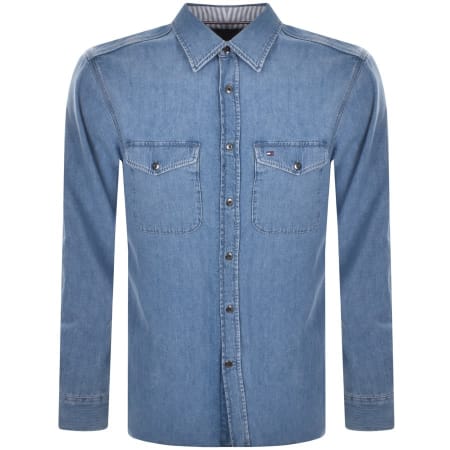 Product Image for Tommy Hilfiger Long Sleeve Denim Shirt Blue