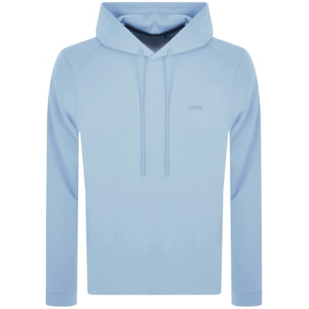 Product Image for BOSS Soody Curved Hoodie Blue