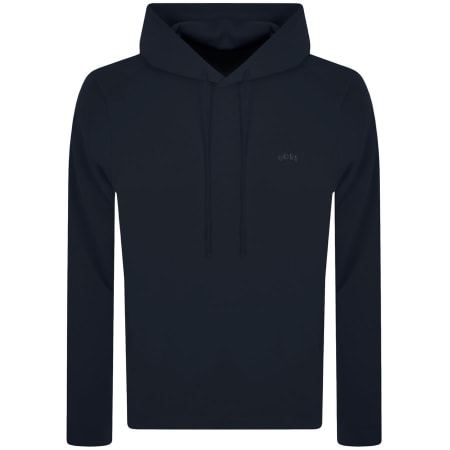 Product Image for BOSS Soody Curved Hoodie Navy