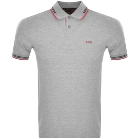 Product Image for BOSS Paul Curved Polo T Shirt Grey