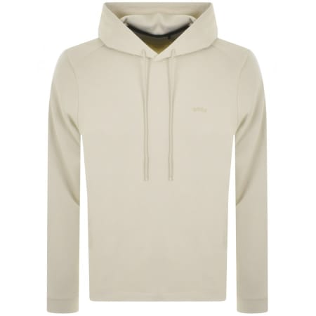 Product Image for BOSS Soody Curved Hoodie Beige