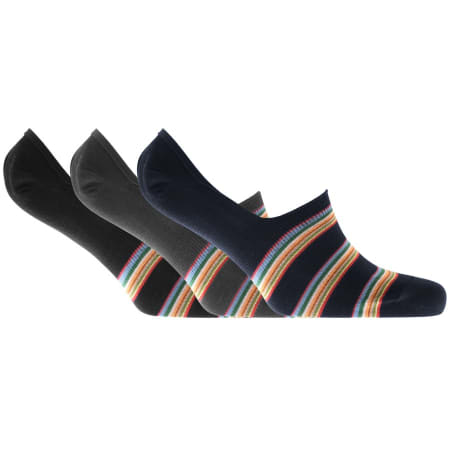 Product Image for Paul Smith No Show 3 Pack Socks Black