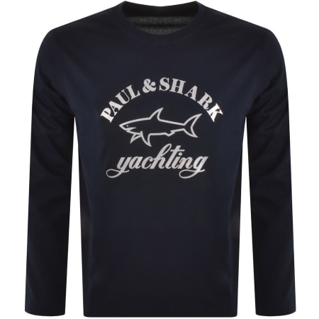 Product Image for Paul And Shark Long Sleeve T Shirt Navy