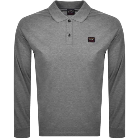 Product Image for Paul And Shark Long Sleeved Polo T Shirt Grey