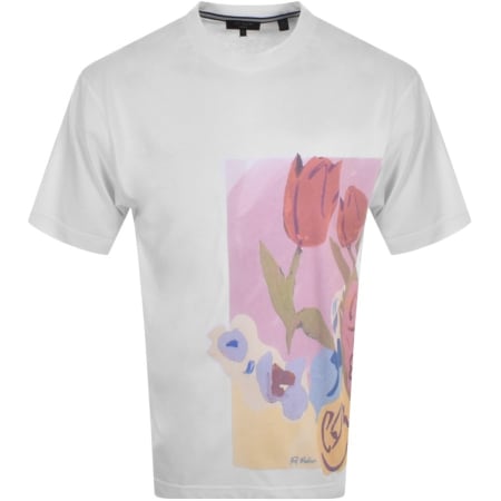 Product Image for Ted Baker Blooms Print T Shirt White