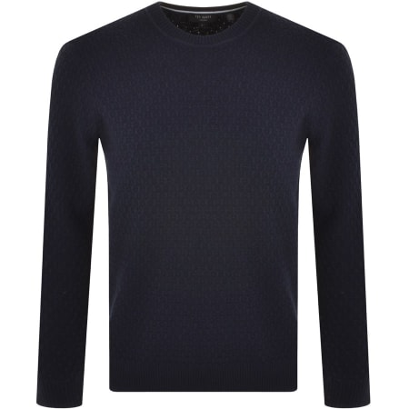 Product Image for Ted Baker Woolf Textured Knit Jumper Navy
