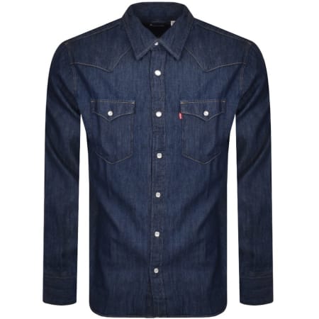 Product Image for Levis Barstow Western Long Sleeved Shirt Navy