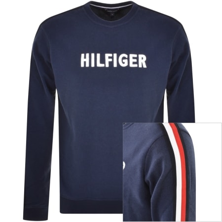 Product Image for Tommy Hilfiger Logo Taped Sweatshirt Navy