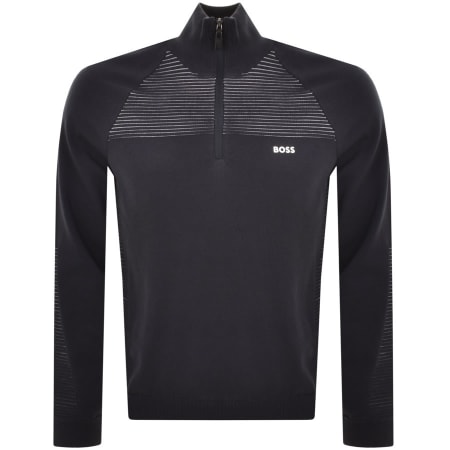 Product Image for BOSS Zandi Half Zip Knit Jumper Navy