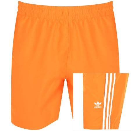 Product Image for adidas Originals 3 Stripes Swim Shorts Orange