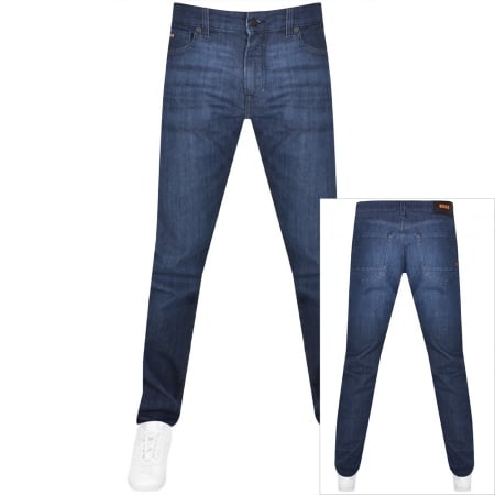 Product Image for BOSS Maine Regular Fit Mid Wash Jeans Blue