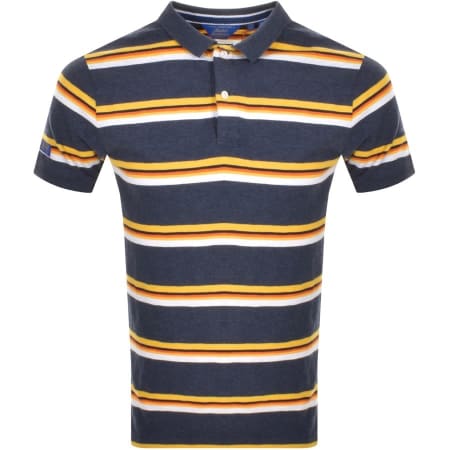 Product Image for Superdry Vintage Stripe Polo T Shirt Navy