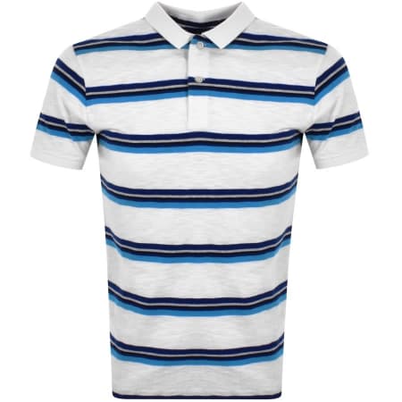 Product Image for Superdry Vintage Stripe Polo T Shirt White