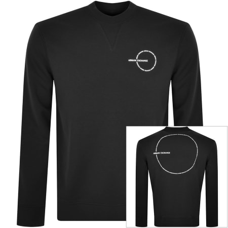 Product Image for Armani Exchange Crew Neck Logo Sweatshirt Black
