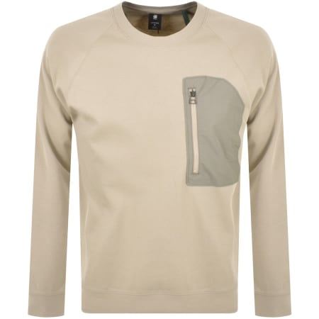 Product Image for G Star Raw Tweeter Pocket Sweatshirt Beige
