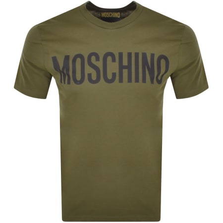 Product Image for Moschino Short Sleeve Logo T Shirt Green