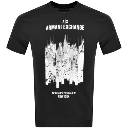 Product Image for Armani Exchange Crew Neck Logo T Shirt Black