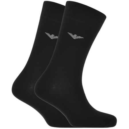 Product Image for Emporio Armani 2 Pack Socks Black