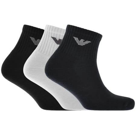 Product Image for Emporio Armani 3 Pack Trainer Socks