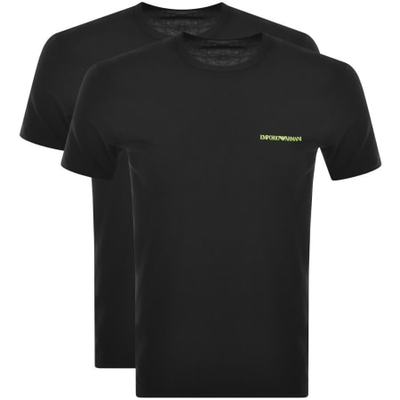 Product Image for Emporio Armani Lounge 2 Pack T Shirts Black
