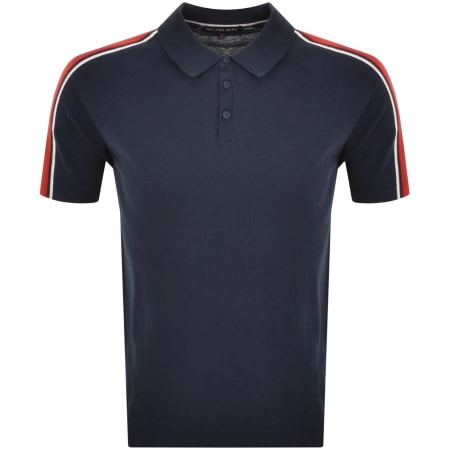 Product Image for Michael Kors Racing Stripe Polo T Shirt Navy