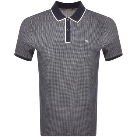 Product Image for Michael Kors Two Toned Waffle Polo T Shirt Navy