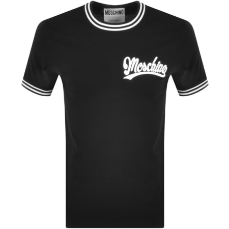 Product Image for Moschino Short Sleeved Tipped T Shirt Black