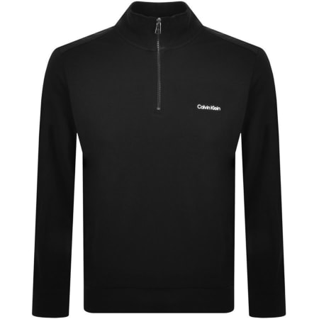 Product Image for Calvin Klein Half Zip Logo Sweatshirt Black