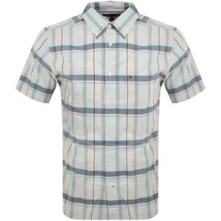 Product Image for Tommy Hilfiger Short Sleeved Check Shirt Blue