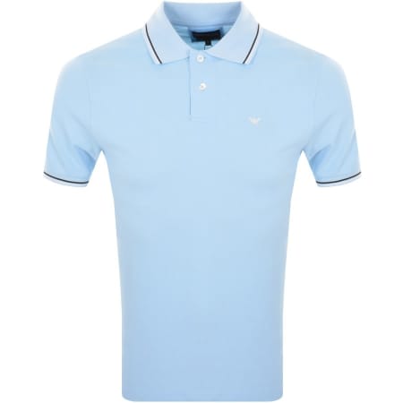 Product Image for Emporio Armani Short Sleeved Polo T Shirt Blue