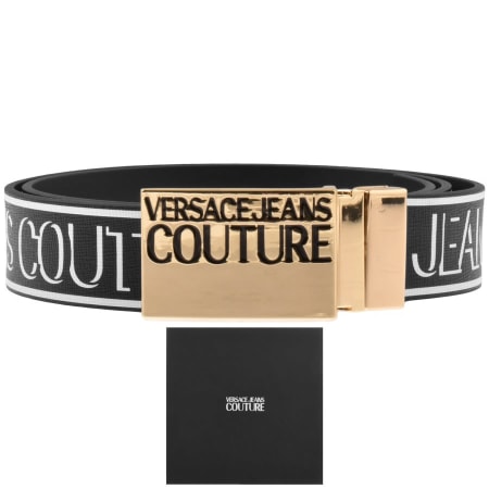 Product Image for Versace Jeans Couture Leather Logo Belt Black