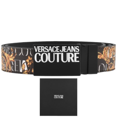 Product Image for Versace Jeans Couture Leather Logo Belt Black