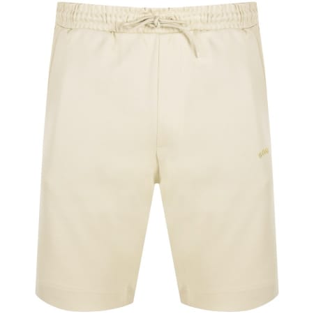 Product Image for BOSS Headlo Curved Jersey Shorts Beige