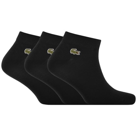 Product Image for Lacoste Triple Pack Ankle Socks Black