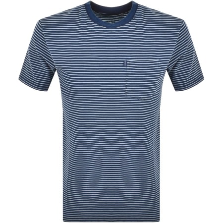 Product Image for Superdry Vintage Stripe Logo T Shirt Blue