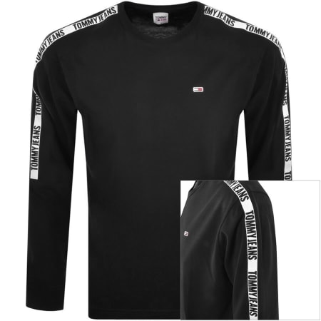 Product Image for Tommy Jeans Long Sleeve Logo T Shirt Black