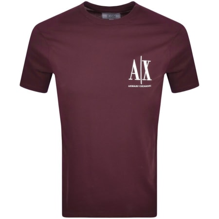 Product Image for Armani Exchange Crew Neck Logo T Shirt Red