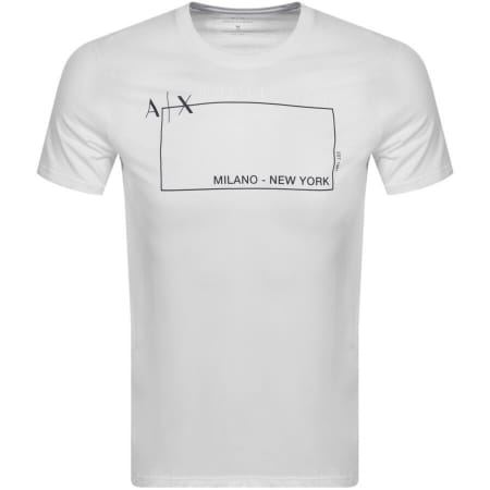 Product Image for Armani Exchange Crew Neck Logo T Shirt White