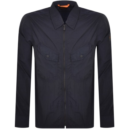 Product Image for BOSS Full Zip Lovel Overshirt Jacket Navy
