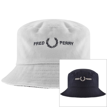 Product Image for Fred Perry Reversible Logo Bucket Hat White