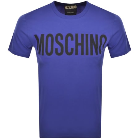 Product Image for Moschino Short Sleeve Logo T Shirt Purple