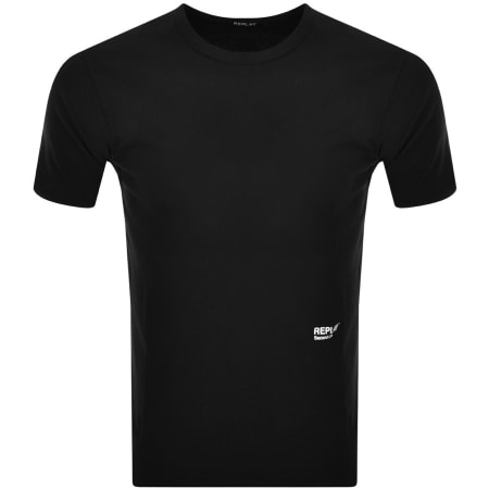 Product Image for Replay Logo Crew Neck T Shirt Black