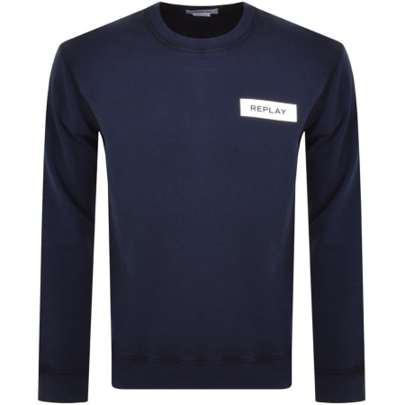 Product Image for Replay Crew Neck Sweatshirt Navy