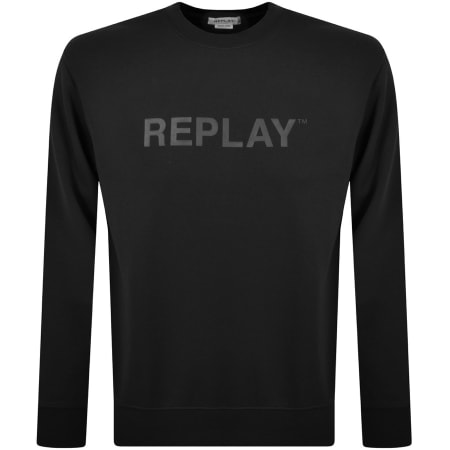 Product Image for Replay Crew Neck Sweatshirt Black