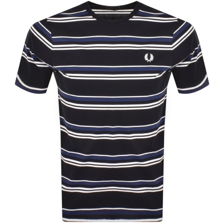 Product Image for Fred Perry Fine Stripe T Shirt Navy