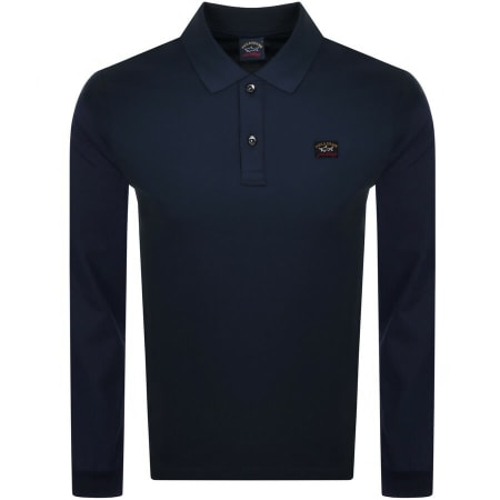 Product Image for Paul And Shark Long Sleeved Polo T Shirt Navy