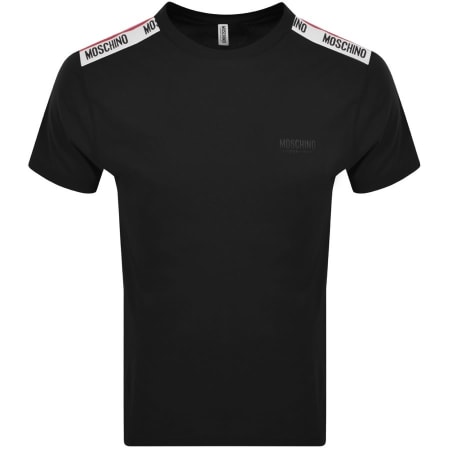 Product Image for Moschino Taped Logo Short Sleeved T Shirt Black