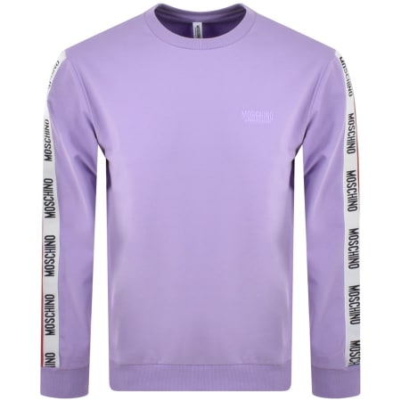 Product Image for Moschino Tape Logo Sweatshirt Purple