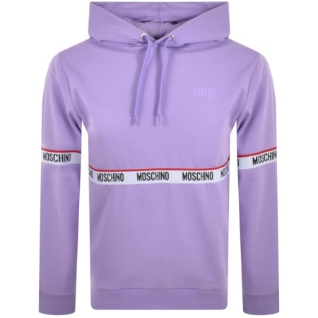 Product Image for Moschino Logo Tape Hoodie Purple