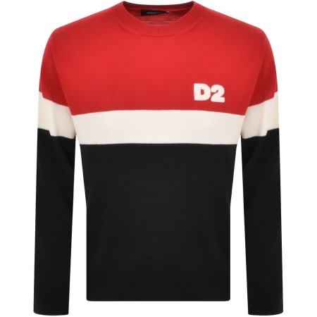 Product Image for DSQUARED2 Crew Neck Knitted Jumper Red